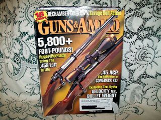 GUNS & AMMO 2/2002~SAVAGE 114U~LES BAER 223~SIG P226~RUGER M77~COLT 