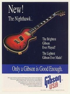 1994 Gibson Nighthawk Guitar Print Ad