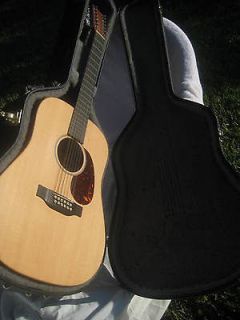   12 String Acoustic Guitar w Guardian Dreadnault Hard Shell Case