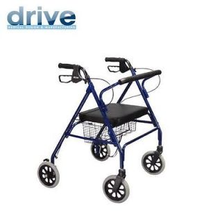 Drive Medical Go Lite Bariatric Rollator 8 Wheels Blue