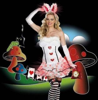 XL SEXY LIGHT UP Bunny Halloween Costume ALICE Hearts Tutu Dress 7478 