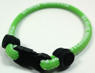 Neon Green Titanium Dual Sport Single Loop Balance Bracelet Power 