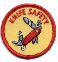   Cub KNIFE SAFETY skills Fun Patches Crests Badges SCOUTS GUIDE Iron On