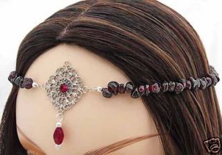 Garnet Renaissance Medieval ELVEN CIRCLET crown tiara