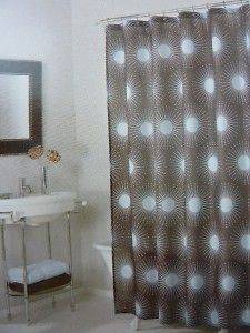West St. Designs Starburst Fabric Shower Curtain 70 x 72 NIP
