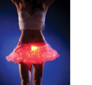   up short petticoat Tutu Fiber Optic Lights Halloween Sexy Costume NWT