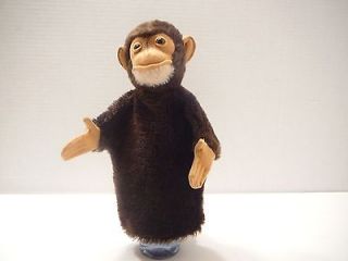 Vintage Steiff Monkey Hand Puppet Mohair Stuffed Animal 1960s Jocko 