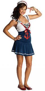 Teen Girls Sailor Costume Halloween Outfit Ship Cute Navy Captain 
