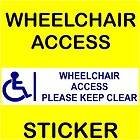 Handicap wheelchair Van Access Disabled Decal Sticker o 