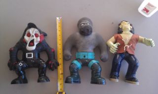 TOY QUEST TOYQUEST LOT OF 3 STRETCH SCREAMER FRANKENSTEIN GOULS GHOST 