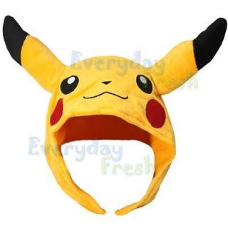 NEW Wii Nintendo Pokemon Pikachu Cosplay Soft Plush Kids Cap Hat