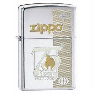 Zippo 75th Anniversary Commemorative High Polish Chrome Lighter 