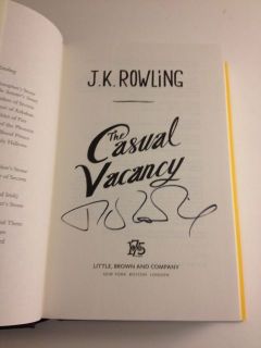 SIGNED The Casual Vacancy by JK Rowling 1st/1st   NYC Event   UNREAD 