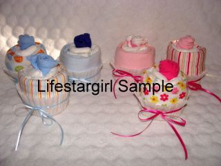 Onesie, Diaper & Baby Socks Cupcakes Cute Baby Shower Gift or 