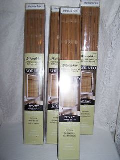 Bamboo Roman Shade Maple Color Blind With Valance Set of 4 27x72 NIB