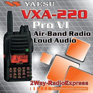 YAESU Vertex Standard VXA 220 AirBand Pilot Radio,Loud Audio