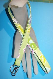 Handmade Fabric Lanyard made with LILLY PULITZER Fabric GUAVA GREEN 