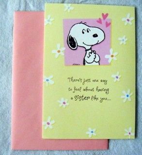 Vtg HAPPY BIRTHDAY Juvenille Greeting Card for SISTER Unused