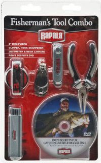 Rapala Fishermans Fishing Tool Combo FTC1 Pliers Clipper Sharpener 