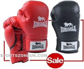 Lonsdale Mens Fight Boxing Gloves Punch Bag Training Junior S M L XL 