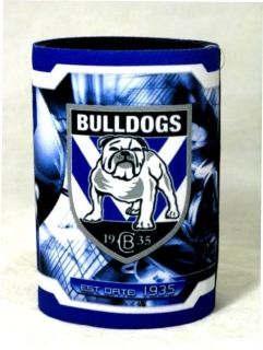 89543 CANTERBURY BULLDOGS NRL TEAM HISTORY BEER CAN BOTTLE STUBBY 
