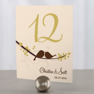 24 Love Bird Personalized Wedding Table Numbers