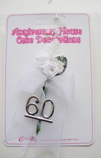 Diamond Wedding 60th Anniversary Cake Spray decoration