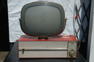 VTG Retro Philco Predicta Princess Rare Red tv television mid century 
