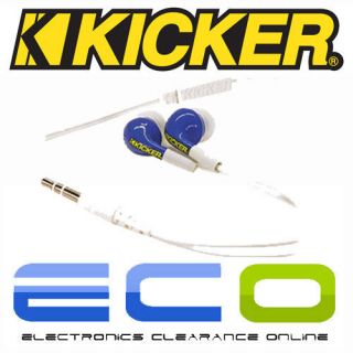 Kicker EB71 Blue Headphones iPod iPhone CD Player EarPhones Headphones
