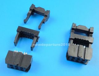 10 Pcs 2.54mm Pitch 2x3 Pin 6 Pin IDC FC Female Header Socket 