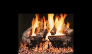 18 Kingston Vented Fireplace Gas Log Set COMPLETE W/ Auto Start Pilot 