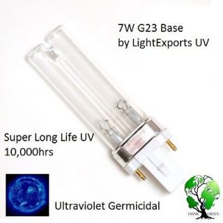 7W (7 watt) G23 2 Pin Germicidal Ultraviolet Bulb for Jebao ReSun 