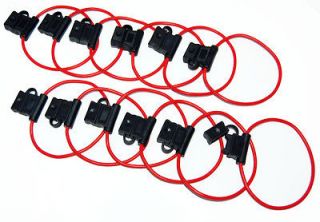 12 Lot Standard Wedge Inline ATC Fuse Holder 12 Gauge Wire Automotive 