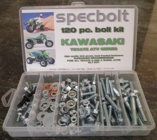   Tecate KXF250 bolt kit 120pc KLT KXT ATV fender plastic 3 or 4 wheeler