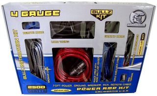 BULLZ AUDIO SPAK4R 4 Gauge Amplifier/Amp Wiring Kit