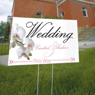 Personalized Wedding Reception and Ceremony CLASSIC ORCHID Directional 
