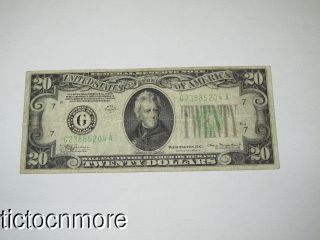 US 1934 A $20 DOLLAR BILL FEDERAL RESERVE NOTE GREEN SEAL CHICAGO 