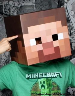 OFFICIAL LICENSED MINECRAFT LARGE CARDBOARD STEVE HEAD MASK (12 INCHES 