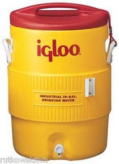 Igloo 10 Gallon Safety Yellow & Red Industrial Water Cooler With 
