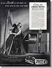 1951 Woman playing harp   Zenith cobra matic record player radio print 
