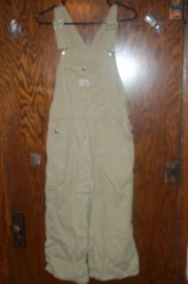 lee riveted overalls? bibs? medium ? tan 100% cotton