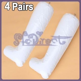 12 White Inflatable Air Tree Boot Shaper Shoe 4 Pair