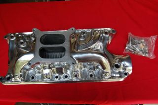 Show Polished 260 289 302 Ford Aluminum Intake Manifold  Mustang 