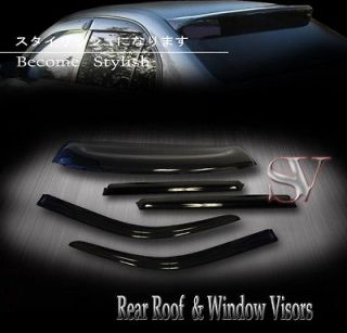   10 11 Rear Roof & Side Window Visors Vent Combo 5p (Fits Honda Civic