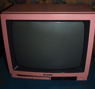 VINTAGE SHARP MODEL 13LV56A 13 INCH PINK TELEVISION