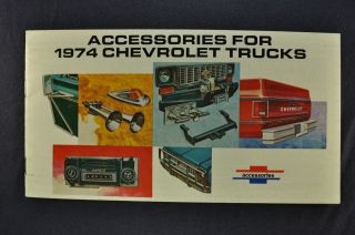 1974 Chevrolet Trucks Accessories Brochure Pickup Blazer Suburban Nice 