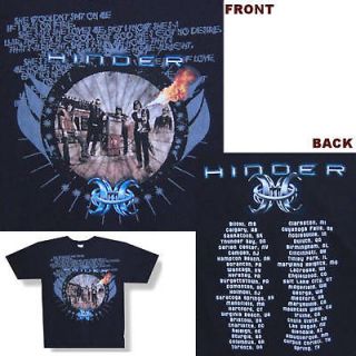 HINDER FLAME/USE ME LYRICS BLACK TOUR T SHIRT M NEW