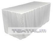 NEW 8 FITTED TABLE JACKET COVER CLOTH WHITE   BANQUET