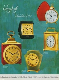 1971 Arthur Imhof Clock Company Switzerland Vintage 1971 Swiss Ad 