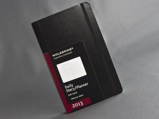 Moleskine 2013 Black Daily Diary Planner Day Agenda SOFT Cover Large 5 